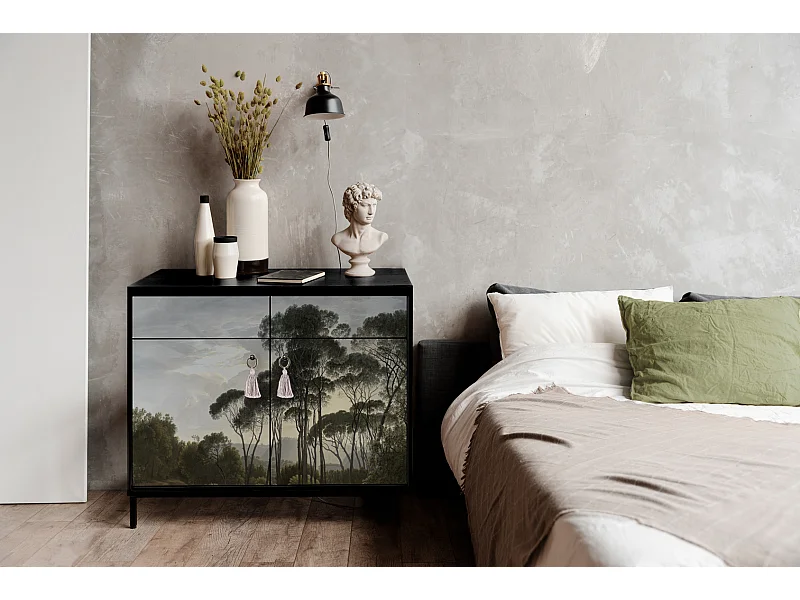 Schrank-Sideboard mit 2 Türen und 2 Schubladen aus MDF