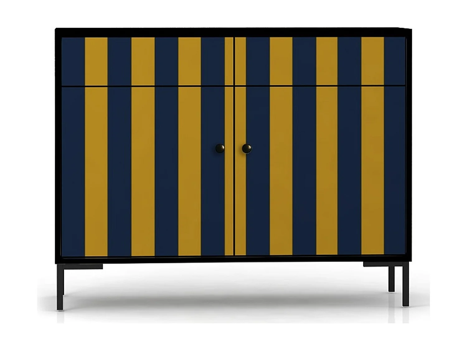 Schrank-Sideboard mit 2 Türen und 2 Schubladen aus MDF