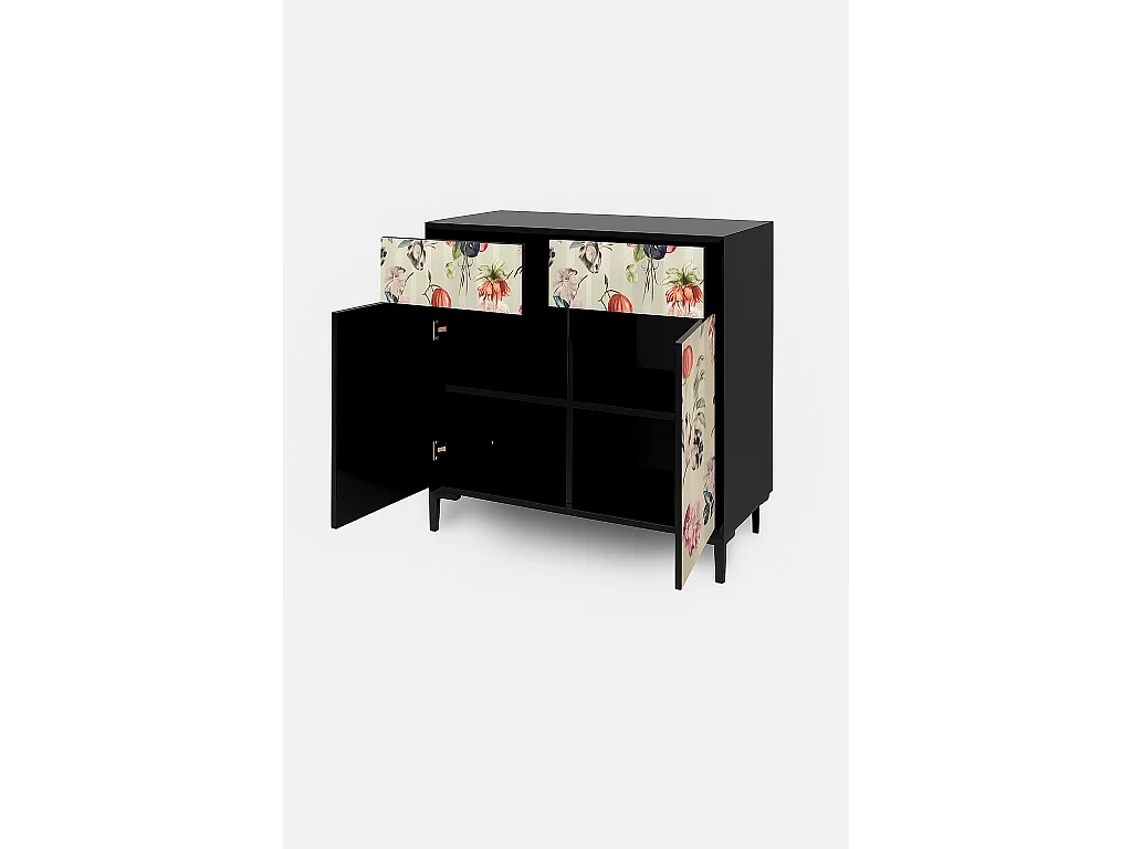 Schrank-Sideboard mit 2 Türen und 2 Schubladen aus MDF