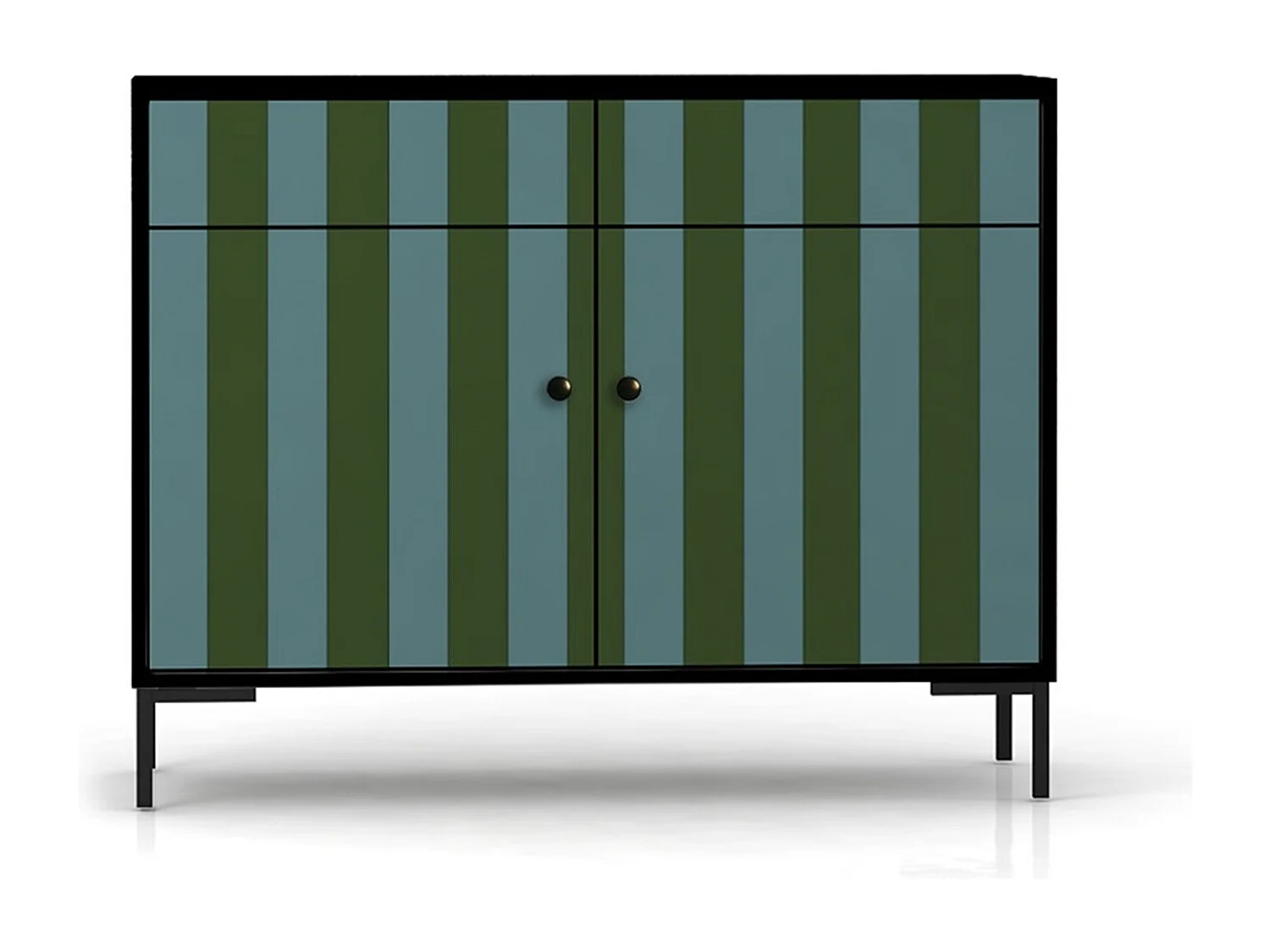 Schrank-Sideboard mit 2 Türen und 2 Schubladen aus MDF