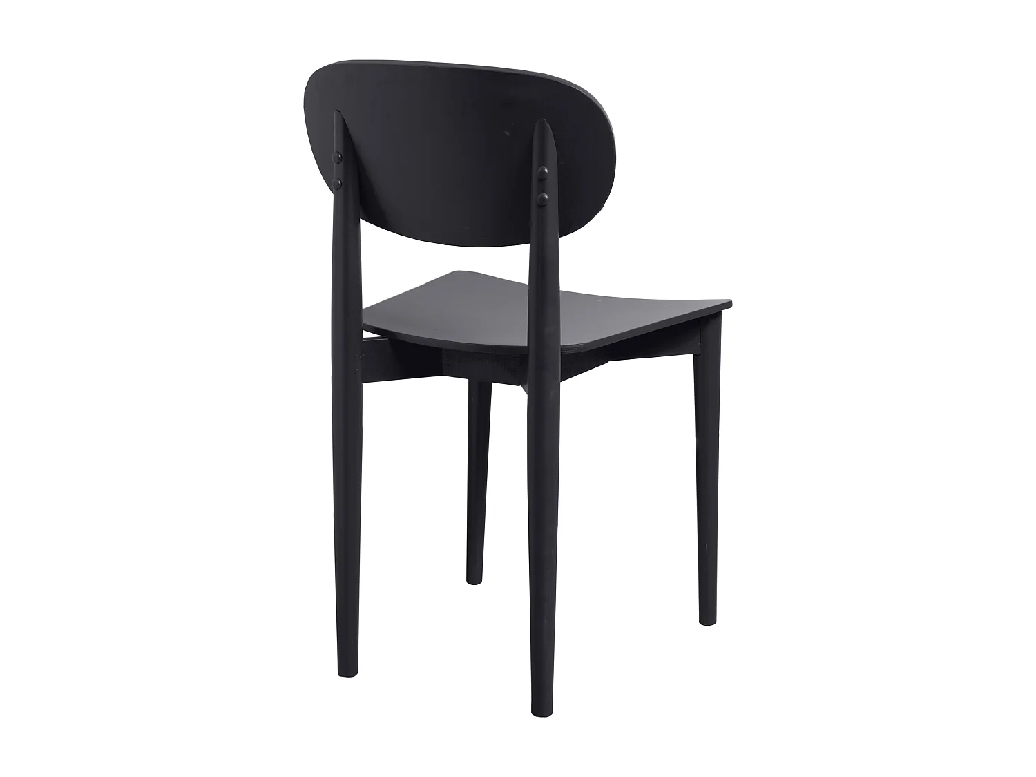 Silla madera haya maciza Negro SANDRO