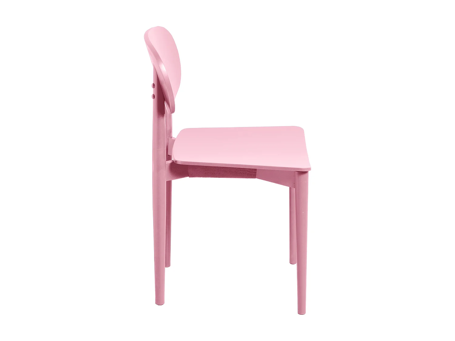 Chaise en bois de hêtre massif rose SANDRO