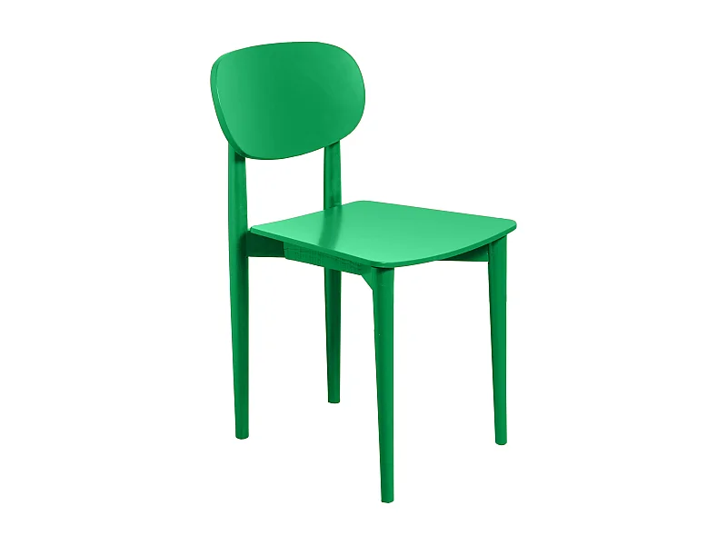 Silla madera haya maciza Verde SANDRO