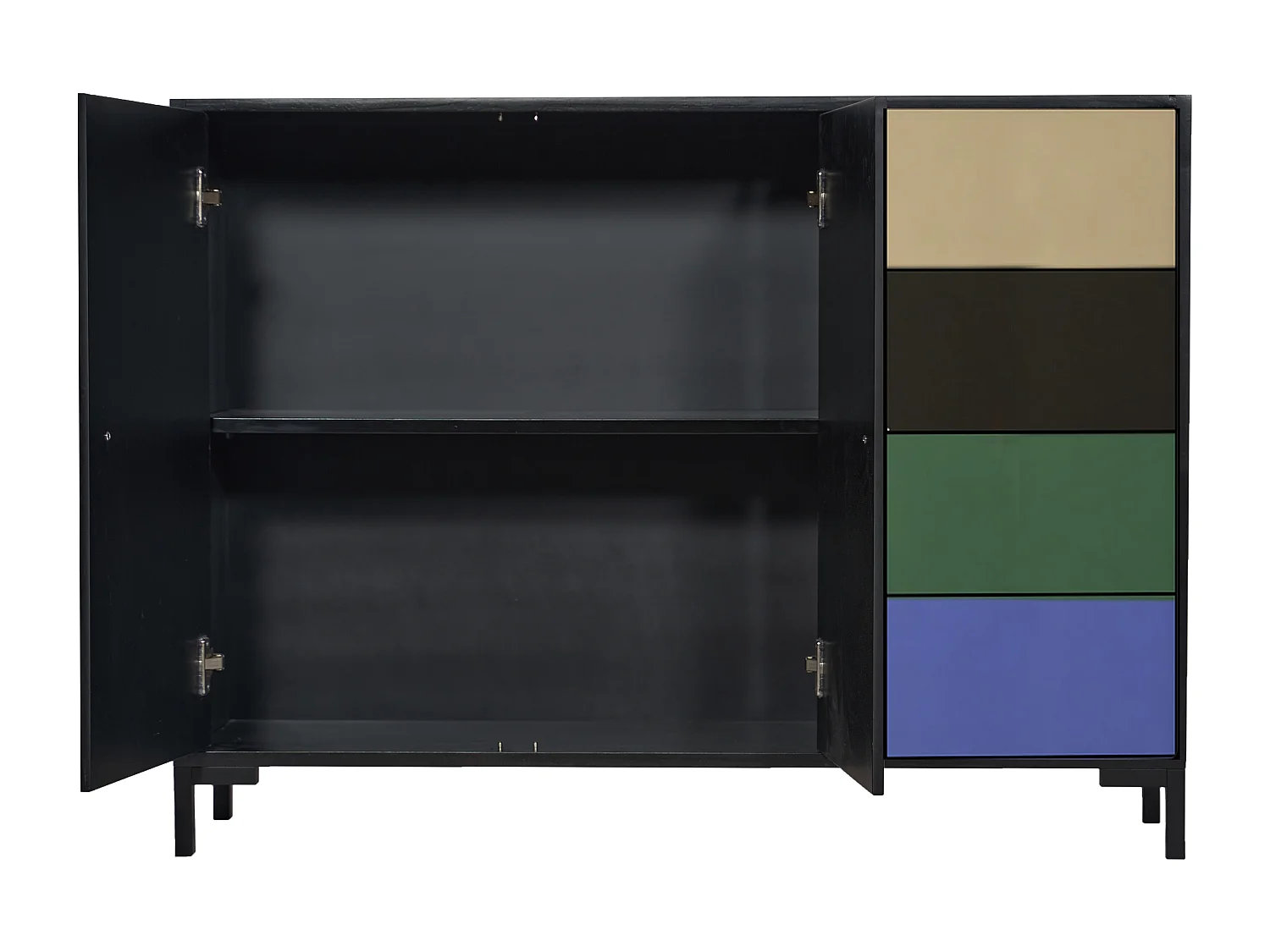 Niedriger Anrichte, 2 Türen und 4 Schubladen MDF