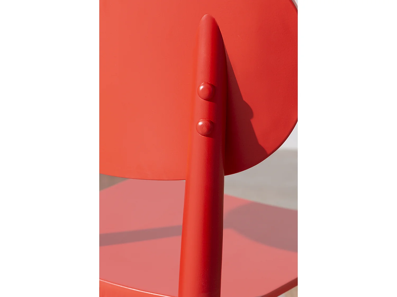 Silla madera haya maciza Rojo Llama SANDRO