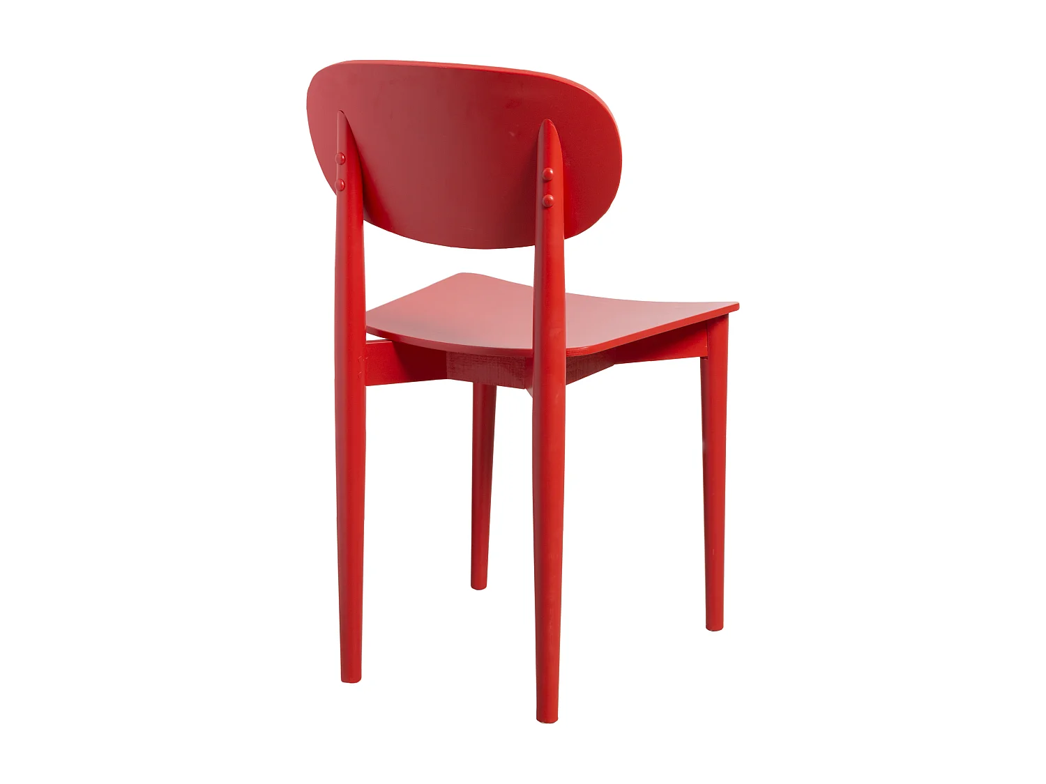 Silla madera haya maciza Rojo Llama SANDRO