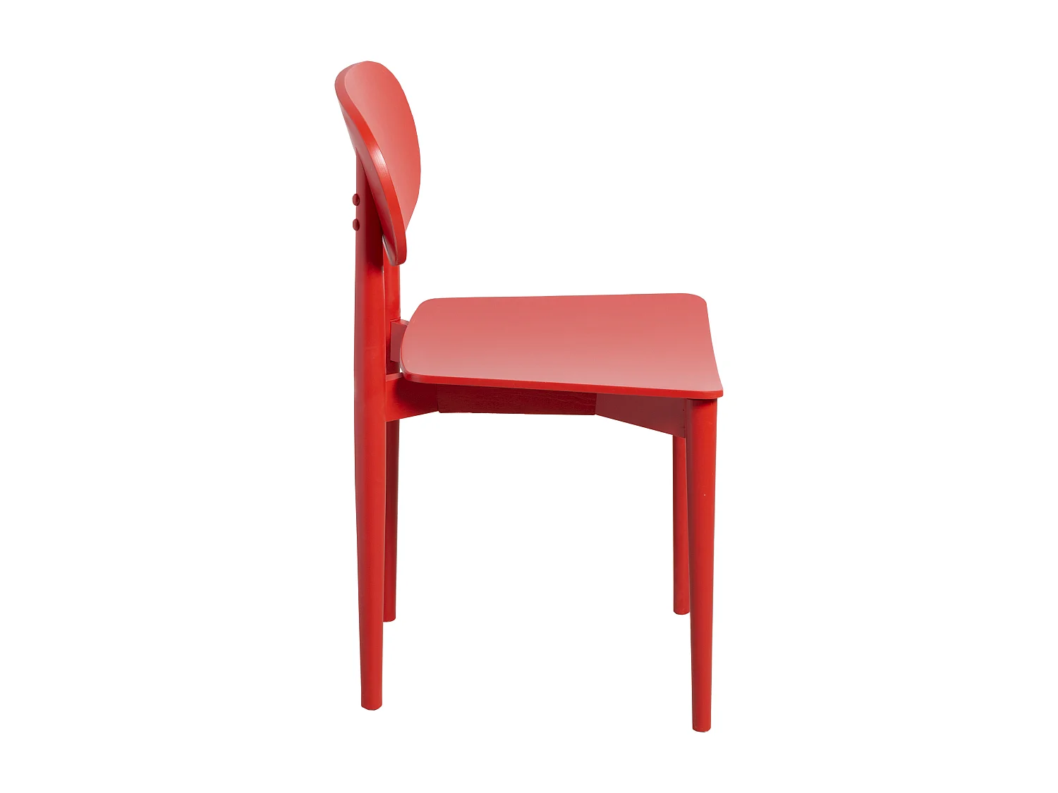 Silla madera haya maciza Rojo Llama SANDRO