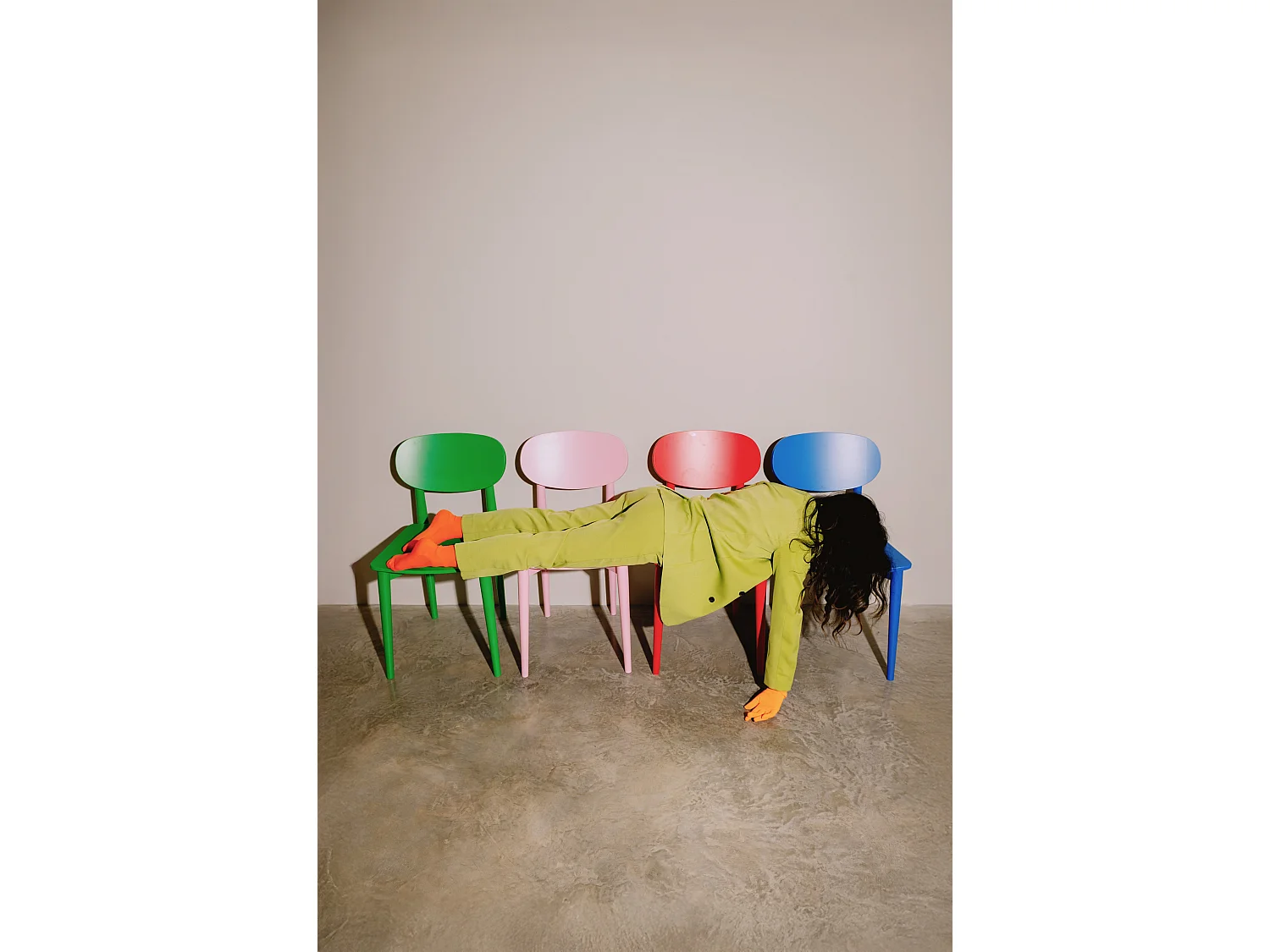 Silla madera haya maciza Rojo Llama SANDRO