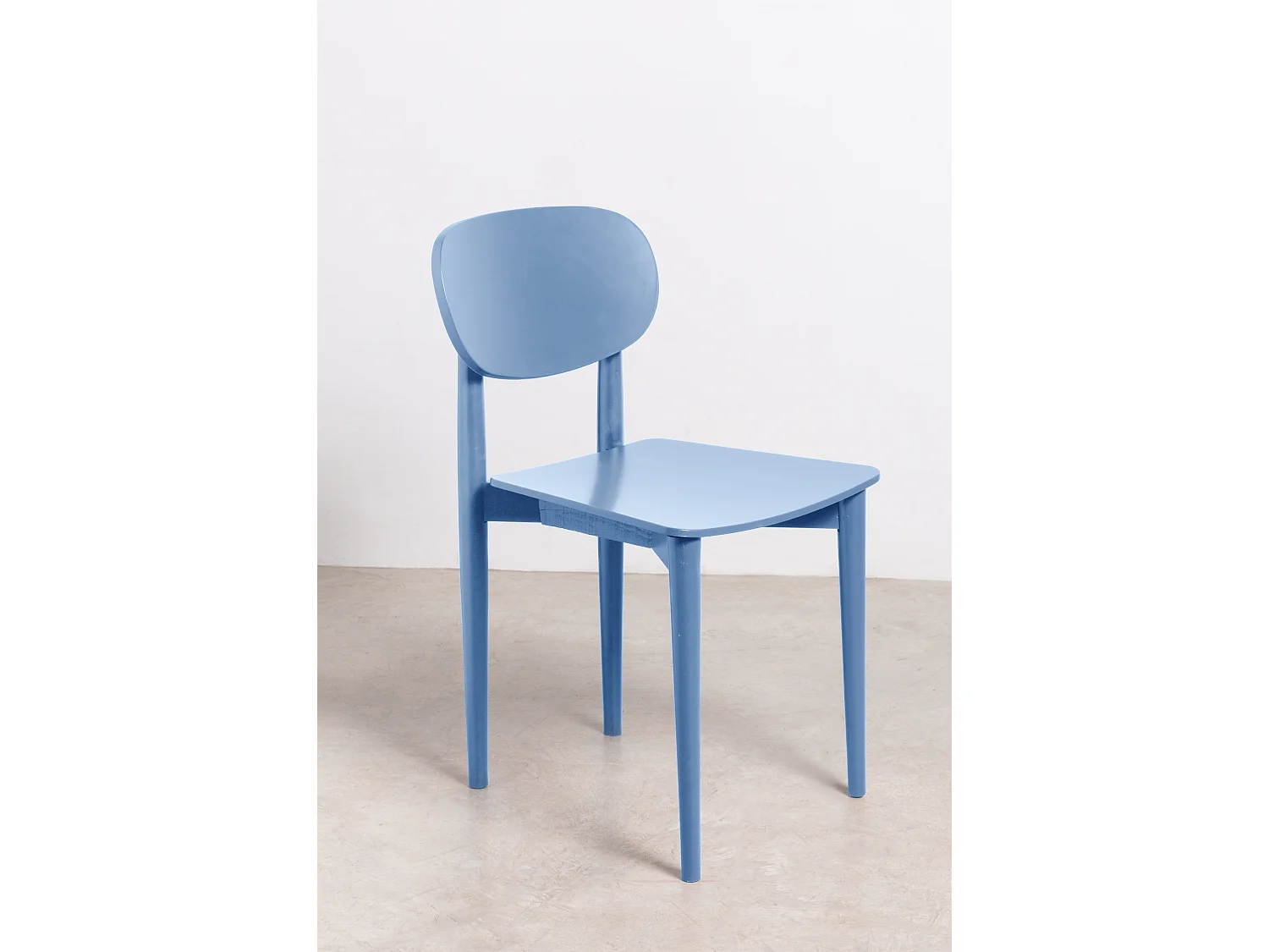 Silla madera haya maciza Azúl Cornish SANDRO