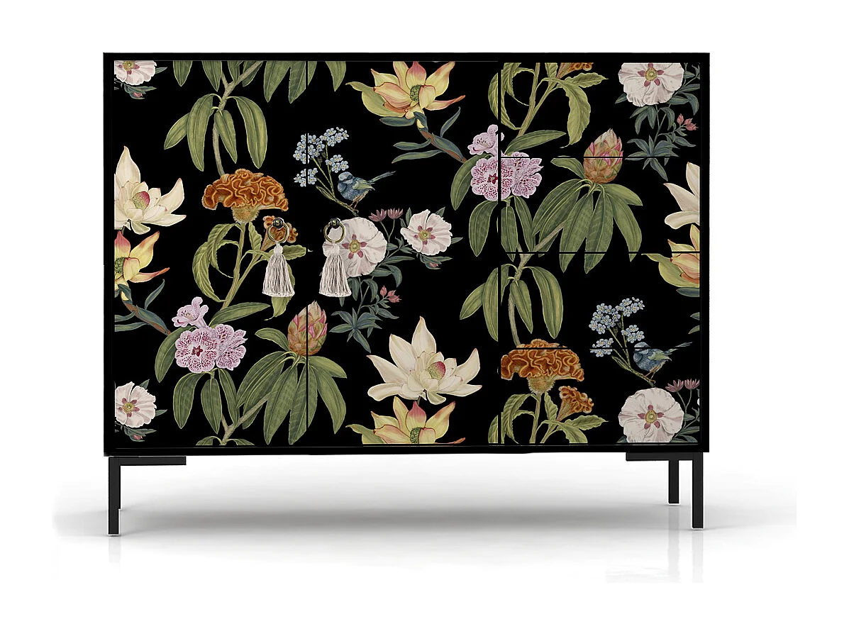 Niedriger Anrichte, 2 Türen und 4 Schubladen MDF