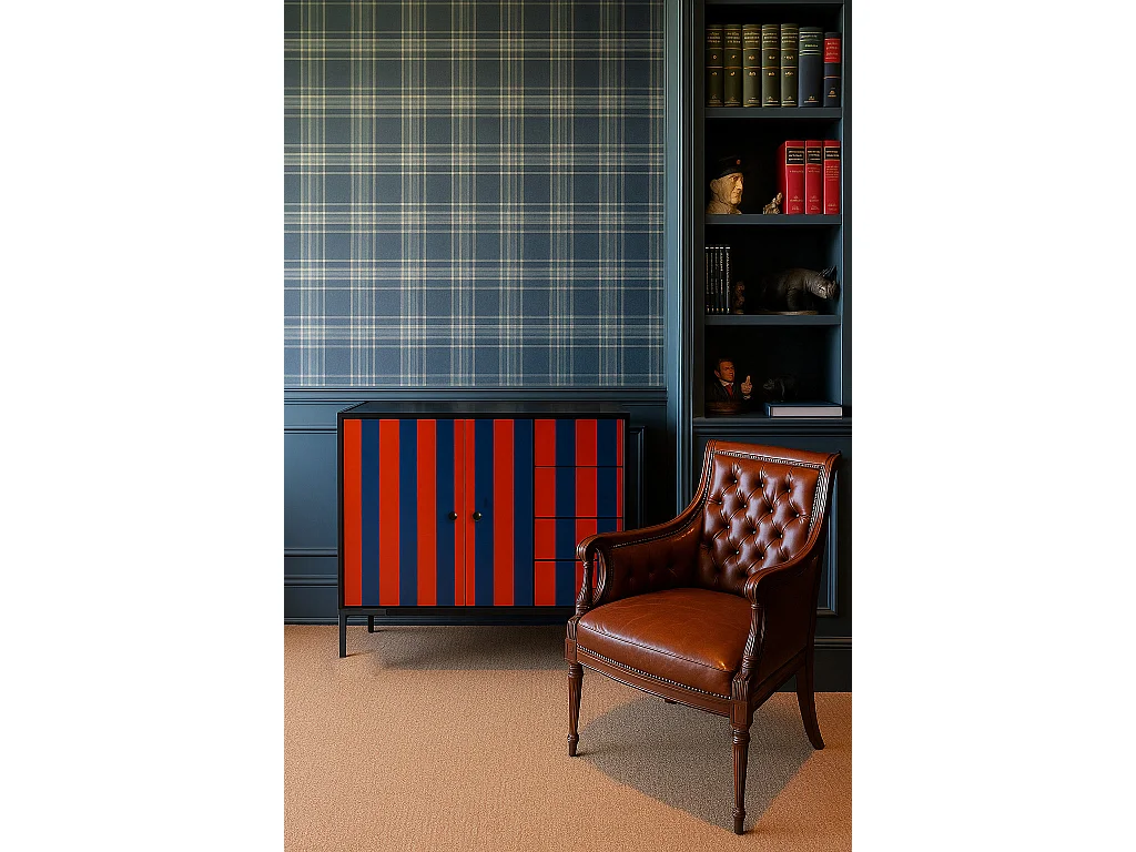 Niedriger Anrichte, 2 Türen und 4 Schubladen MDF