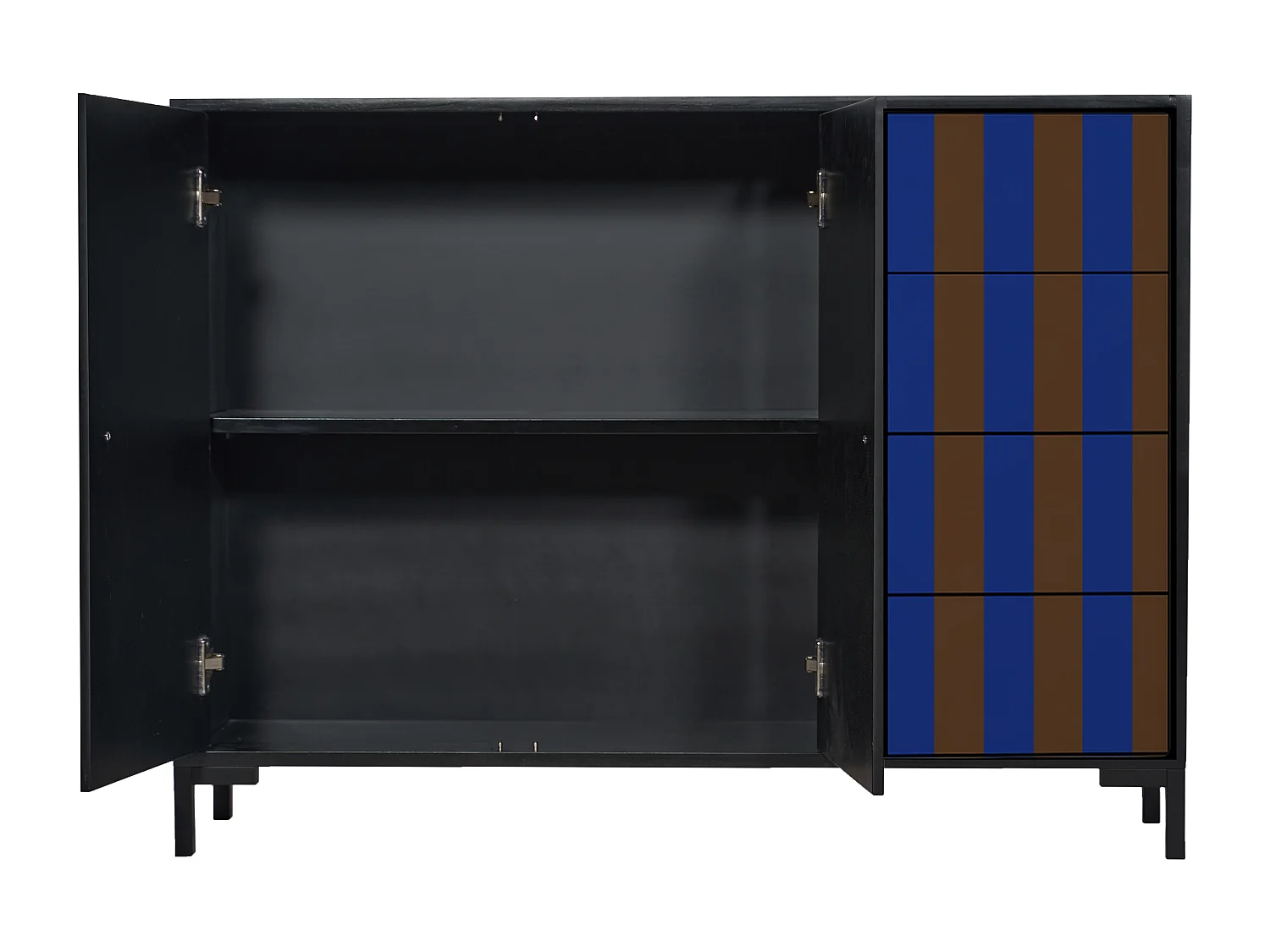 Niedriger Anrichte, 2 Türen und 4 Schubladen MDF