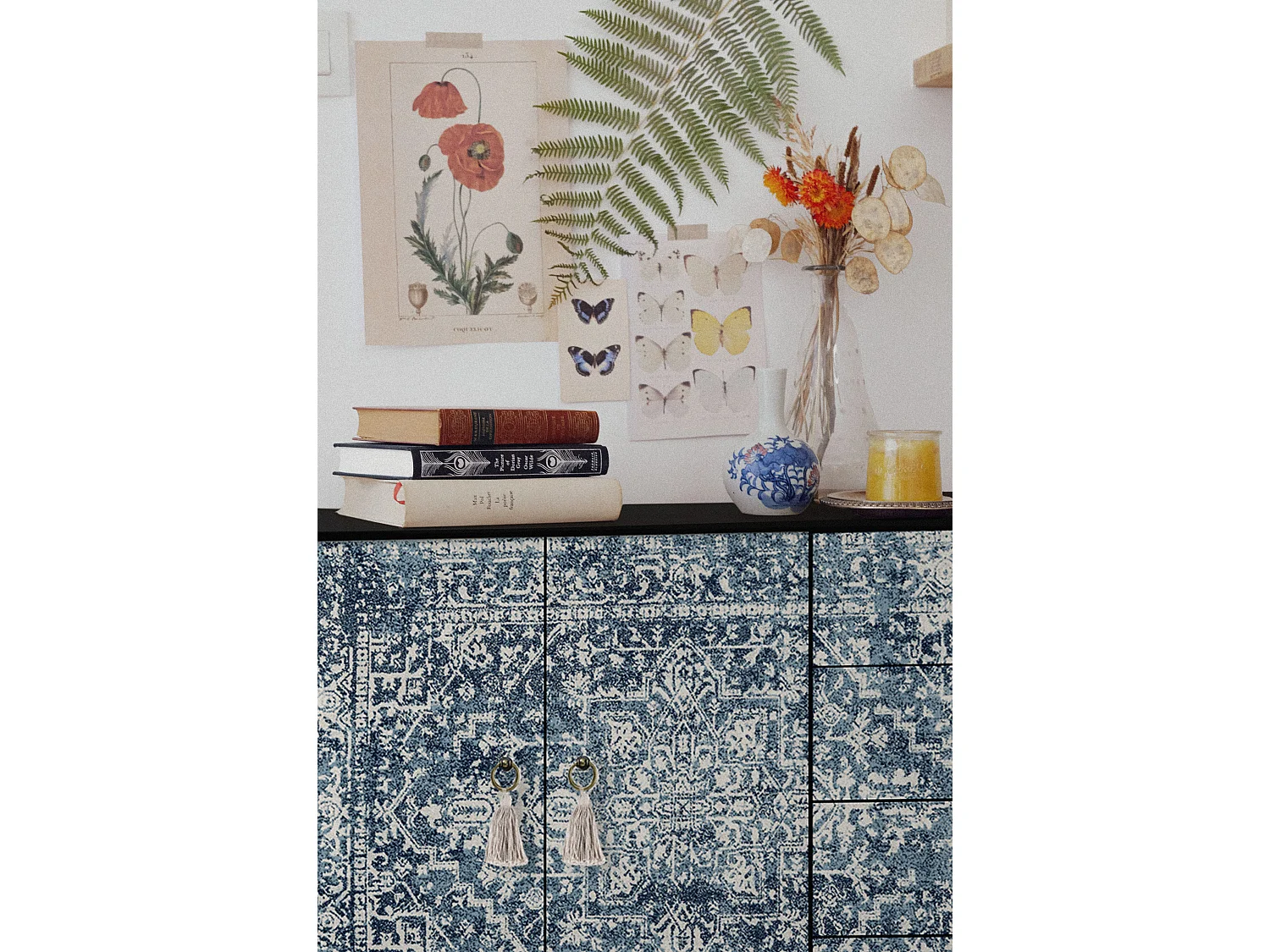 Niedriger Anrichte, 2 Türen und 4 Schubladen MDF