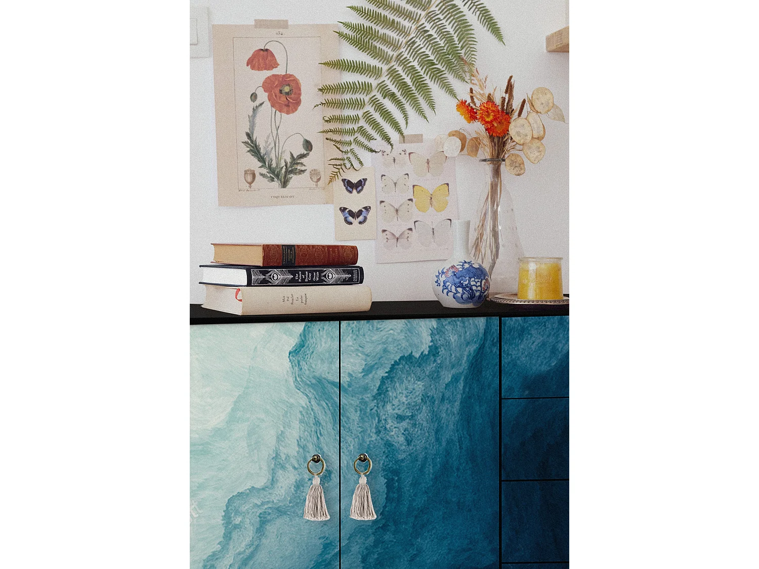 Niedriger Anrichte, 2 Türen und 4 Schubladen MDF