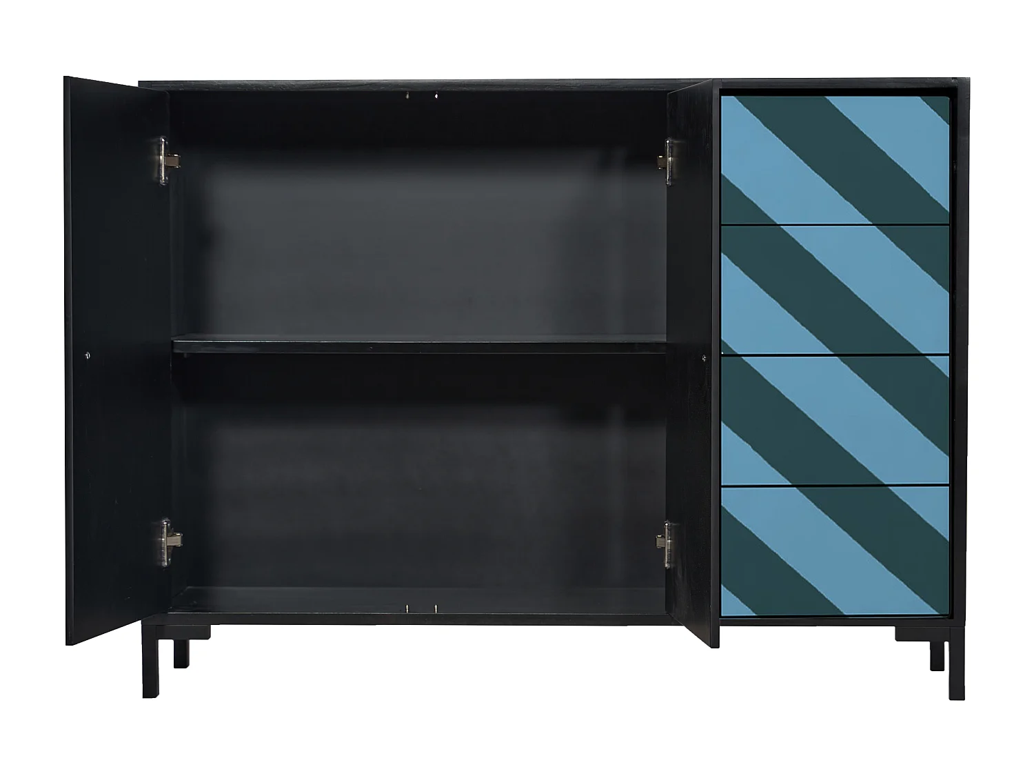 Niedriger Anrichte, 2 Türen und 4 Schubladen MDF