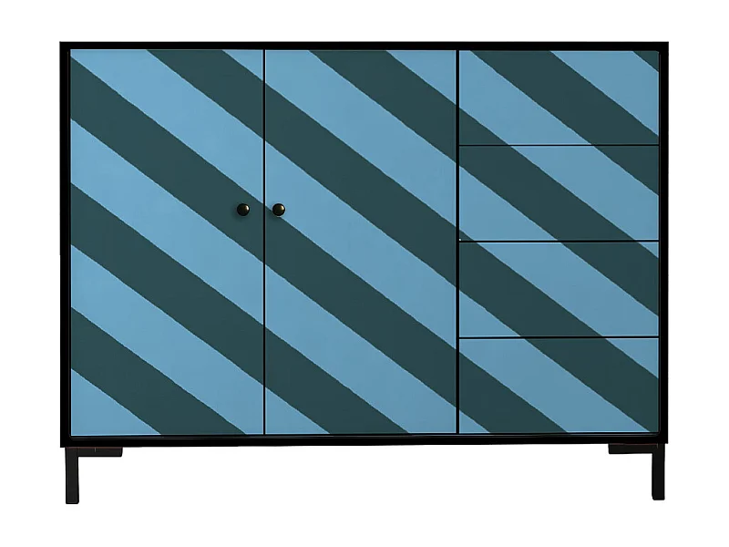 Niedriger Anrichte, 2 Türen und 4 Schubladen MDF