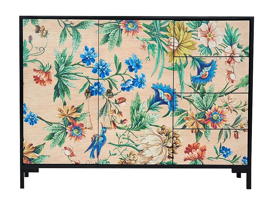 Niedriger Anrichte, 2 Türen und 4 Schubladen MDF