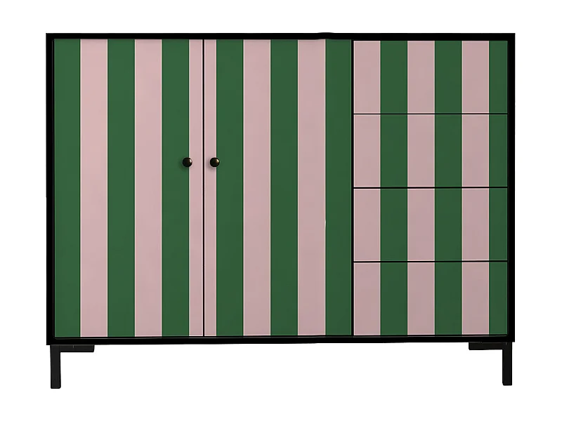 Niedriger Anrichte, 2 Türen und 4 Schubladen MDF