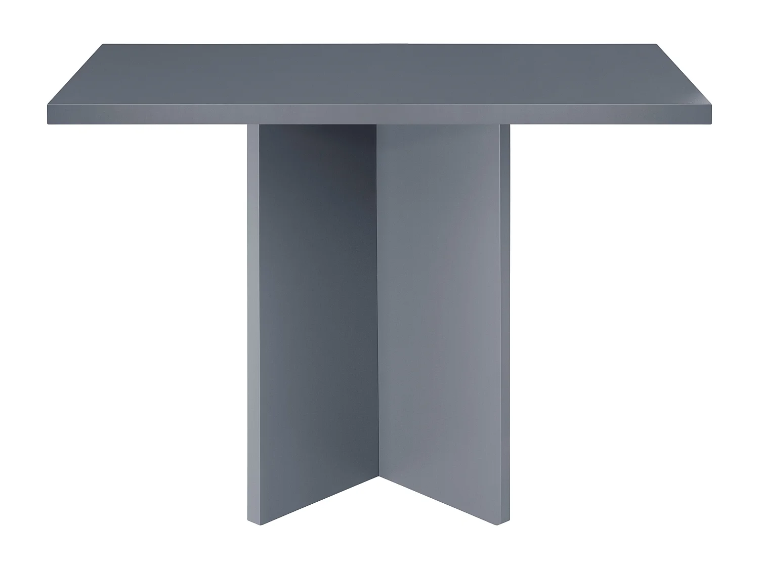 Table de salle à manger carrée laquée MDF 3cm Gris 100x100cm
