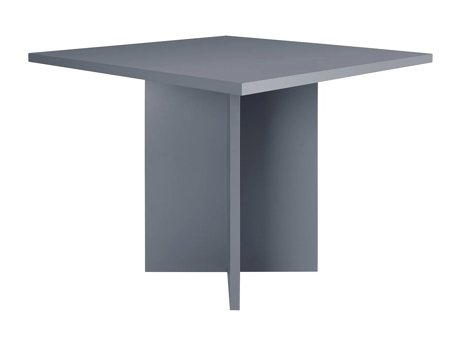Table de salle à manger carrée laquée MDF 3cm Gris 100x100cm