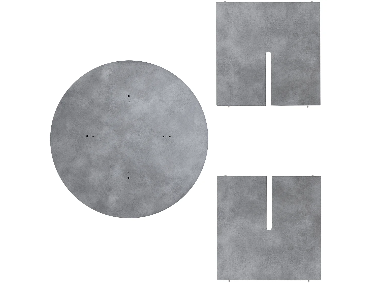 Table à manger en panneau tratifié effet microciment  120cm