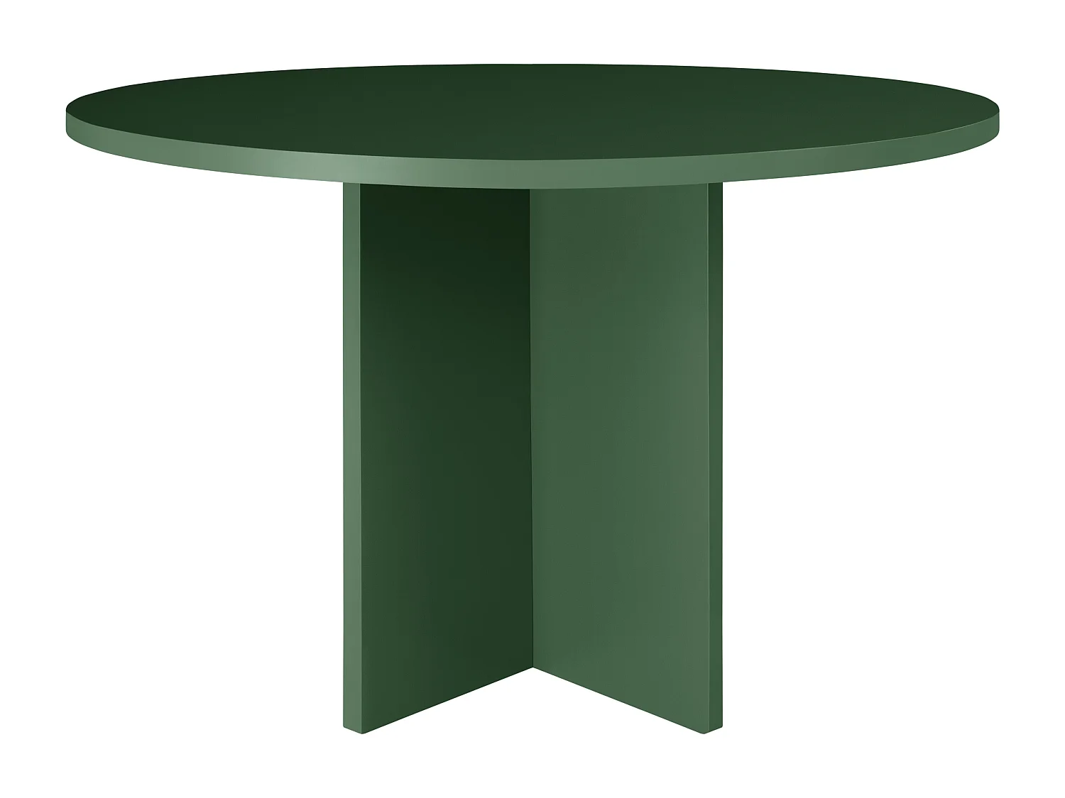 Table à manger ronde en panneau tratifié de 3cm Vert Cèdre 120cm