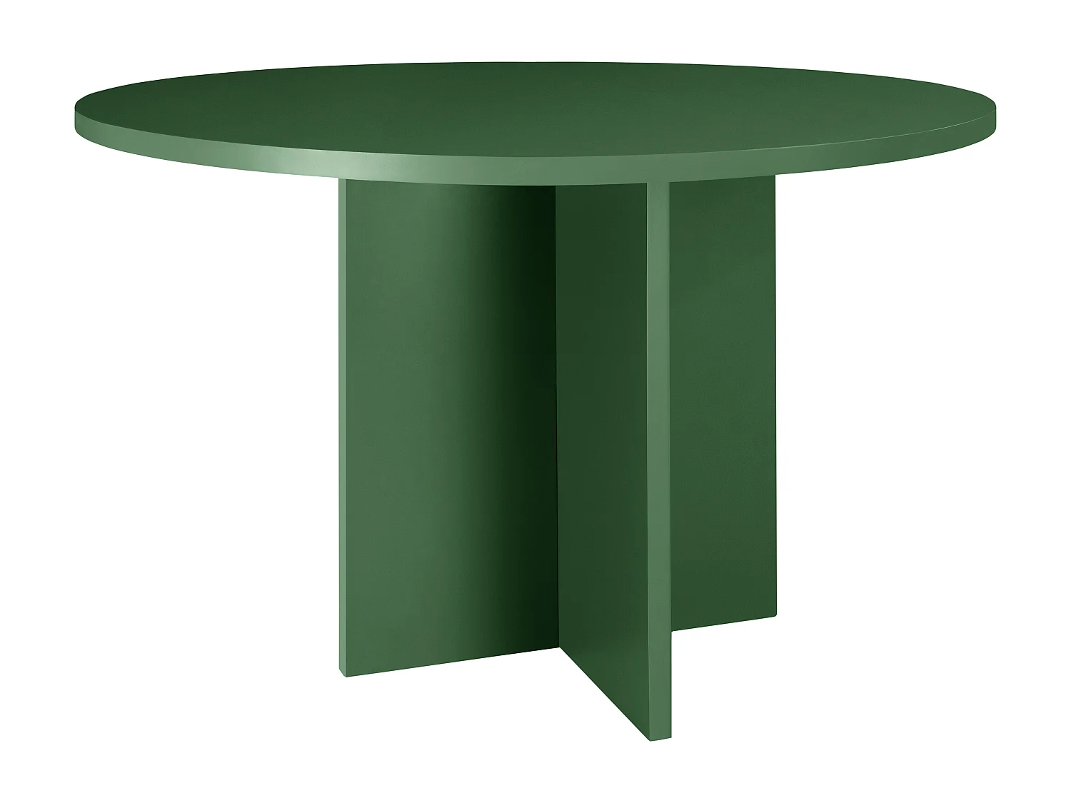 Table à manger ronde en panneau tratifié de 3cm Vert Cèdre 120cm