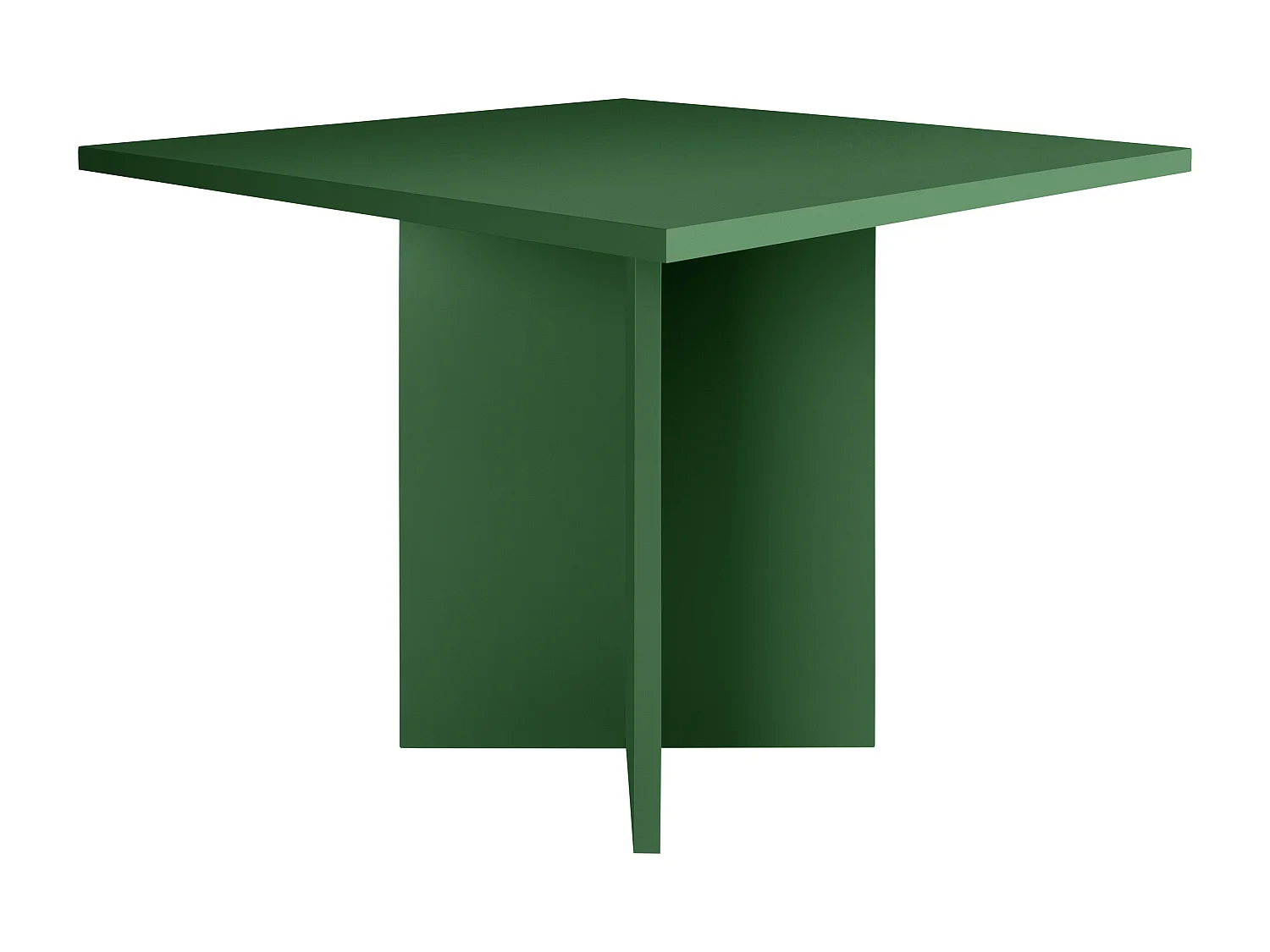 Table de salle à manger carrée panneau stratifié 3cm Vert Cèdre 100cm