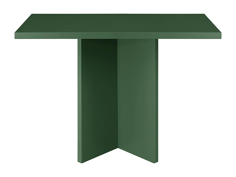 Table de salle à manger carrée panneau stratifié 3cm Vert Cèdre 100cm
