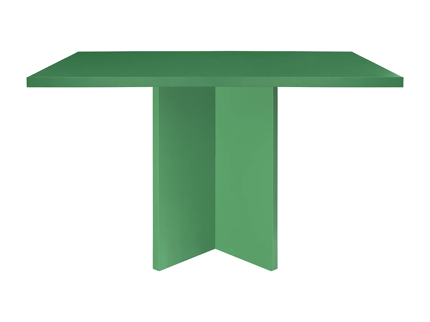 Table à manger rectangulaire laquée en MDF de 3cm Vert Émeraude 90x120