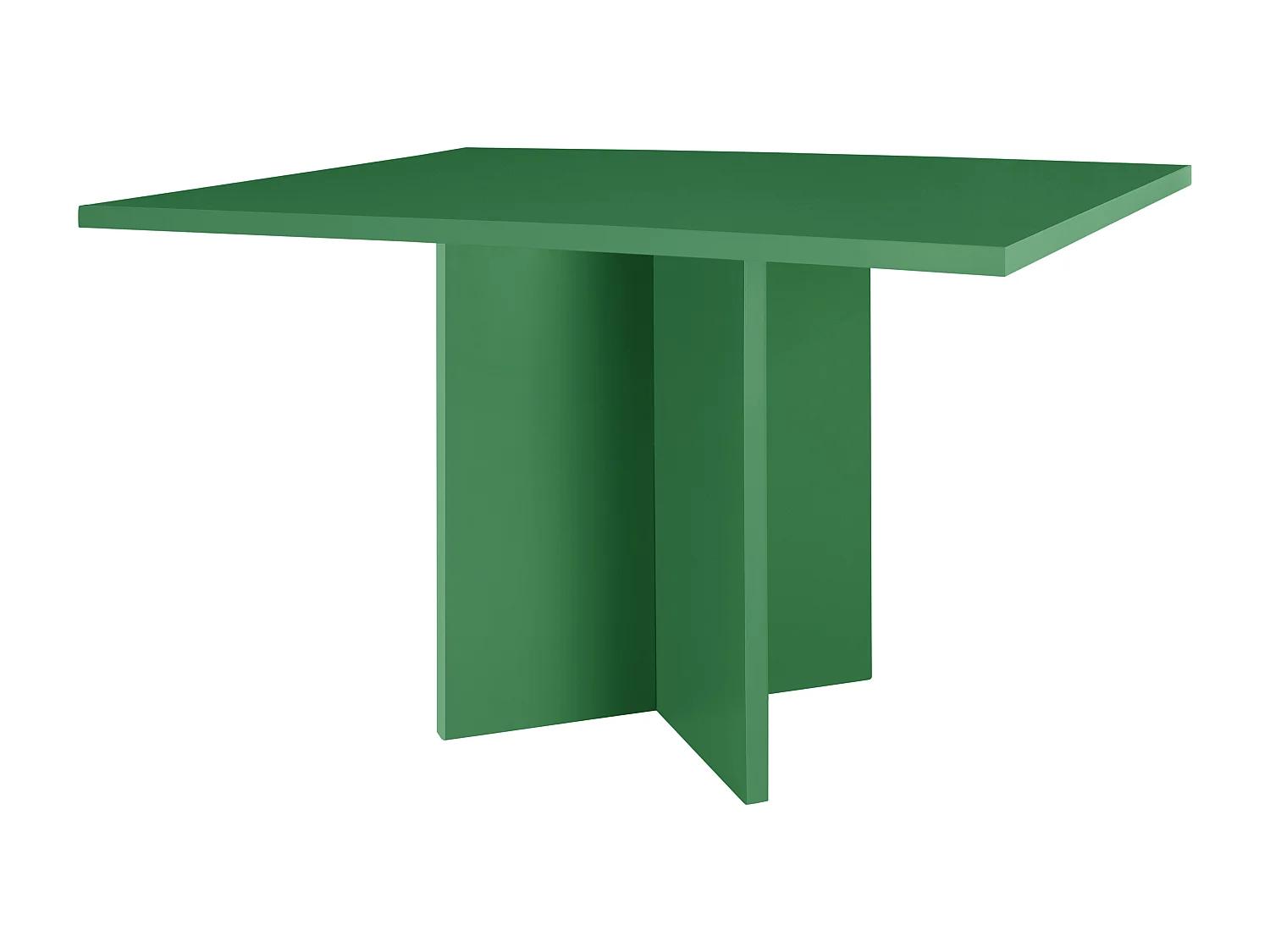 Table à manger rectangulaire laquée en MDF de 3cm Vert Émeraude 90x120