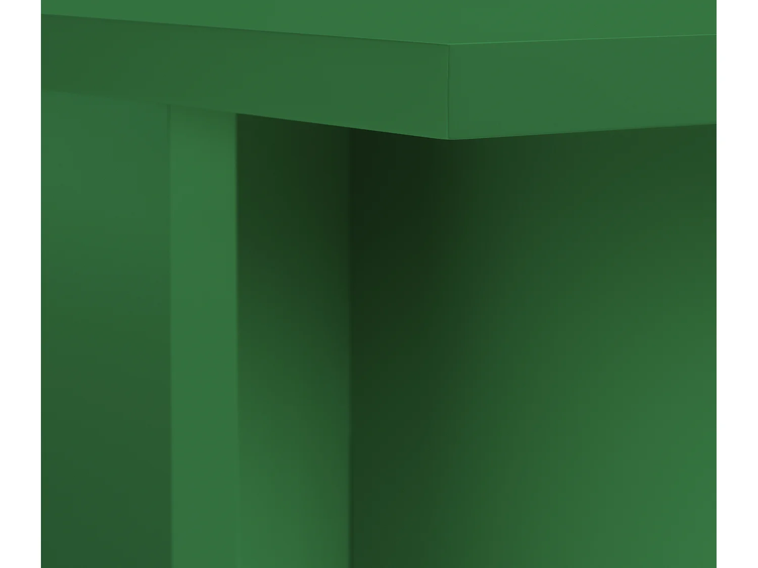 Table à manger rectangulaire laquée en MDF de 3cm Vert Émeraude 90x120