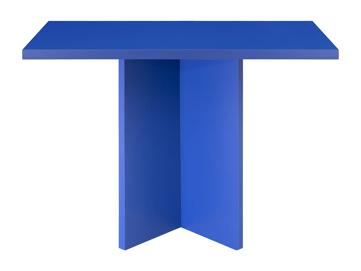 Table de salle à manger carrée panneau stratifié 3cm Bleu Prusse 100cm