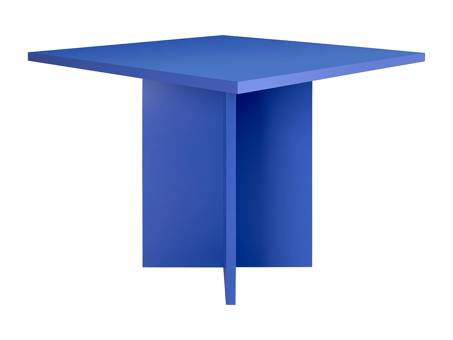 Table de salle à manger carrée panneau stratifié 3cm Bleu Prusse 100cm