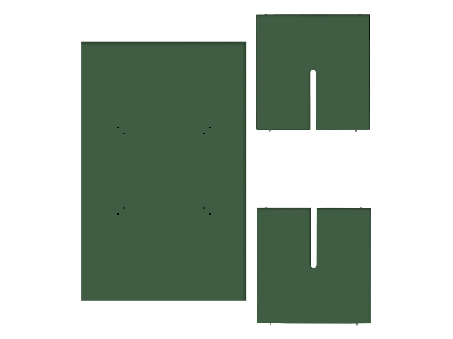 Table à manger rectangulaire panneau tratifié 3cm Vert Cèdre 90x120