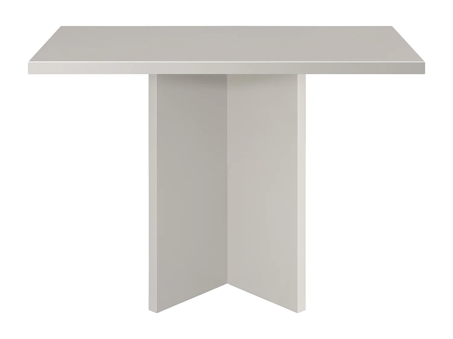 Table de salle à manger carrée panneau stratifié 3cm Taupe 100cm