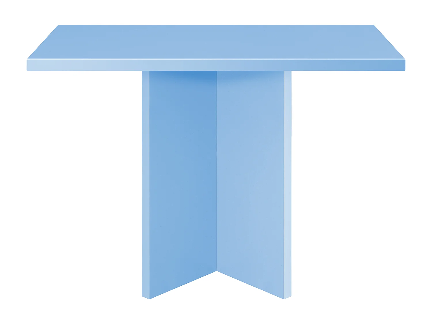 Table de salle à manger carrée panneau stratifié 3cm Bleu Cornish