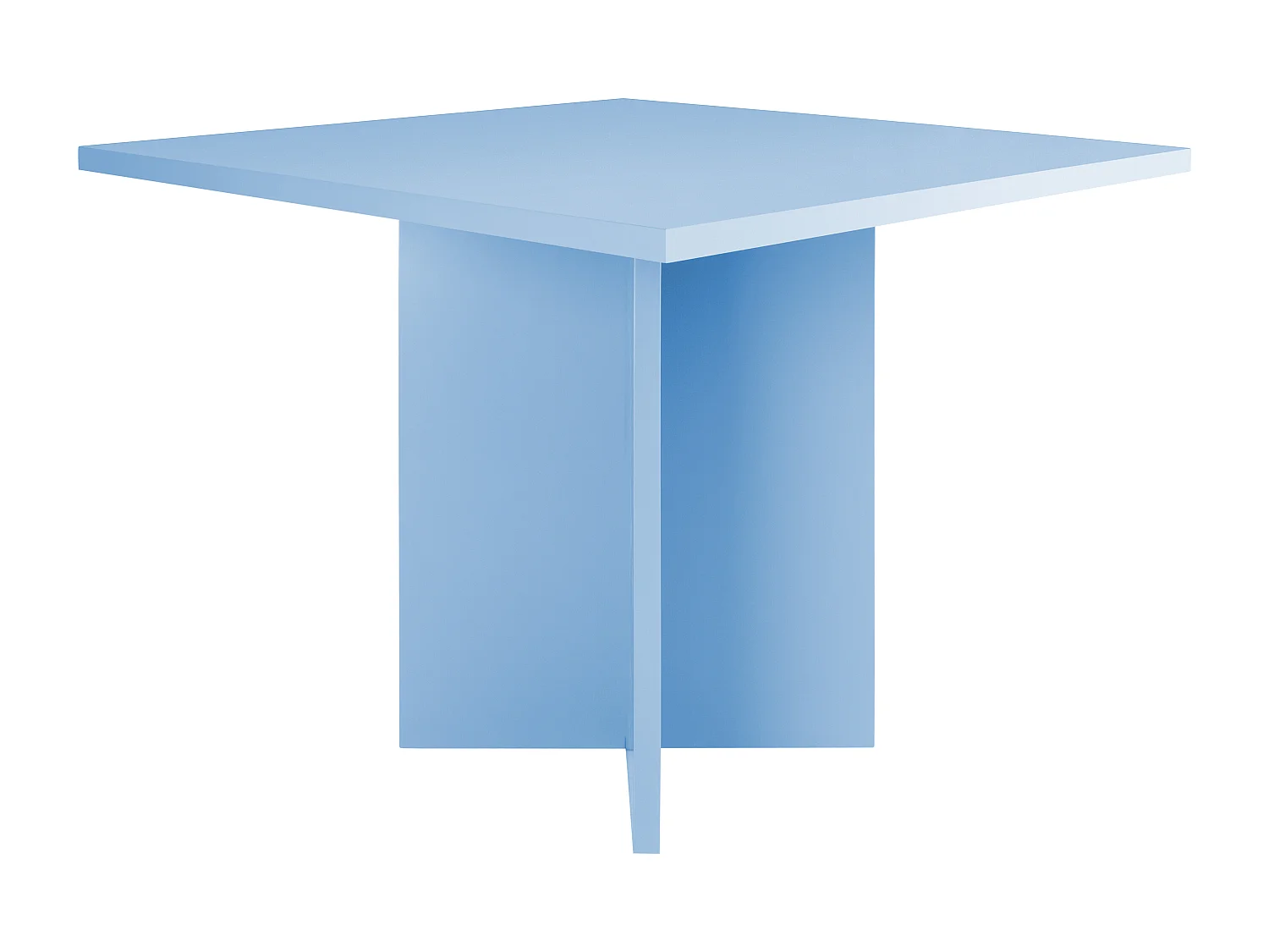 Table de salle à manger carrée panneau stratifié 3cm Bleu Cornish