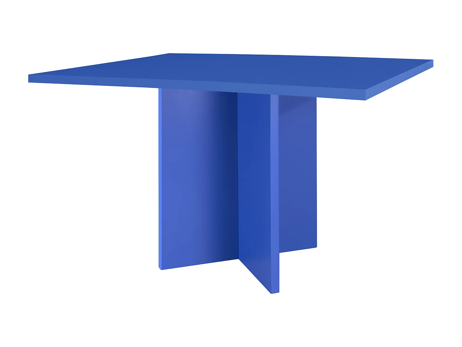 Table à manger rectangulaire panneau tratifié 3cm Bleu Prue 90x120