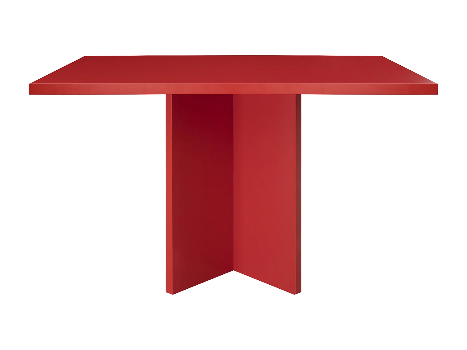 Table à manger rectangulaire panneau tratifié 3cm Rouge Flamme 90x120