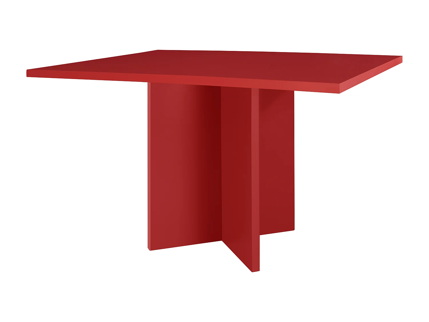 Table à manger rectangulaire panneau tratifié 3cm Rouge Flamme 90x120