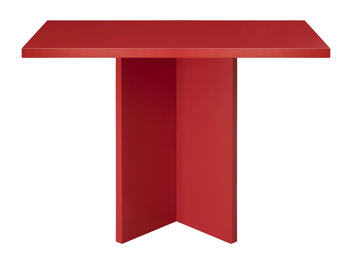 Table de salle à manger carrée panneau stratifiée 3cm Rouge Flamme 100