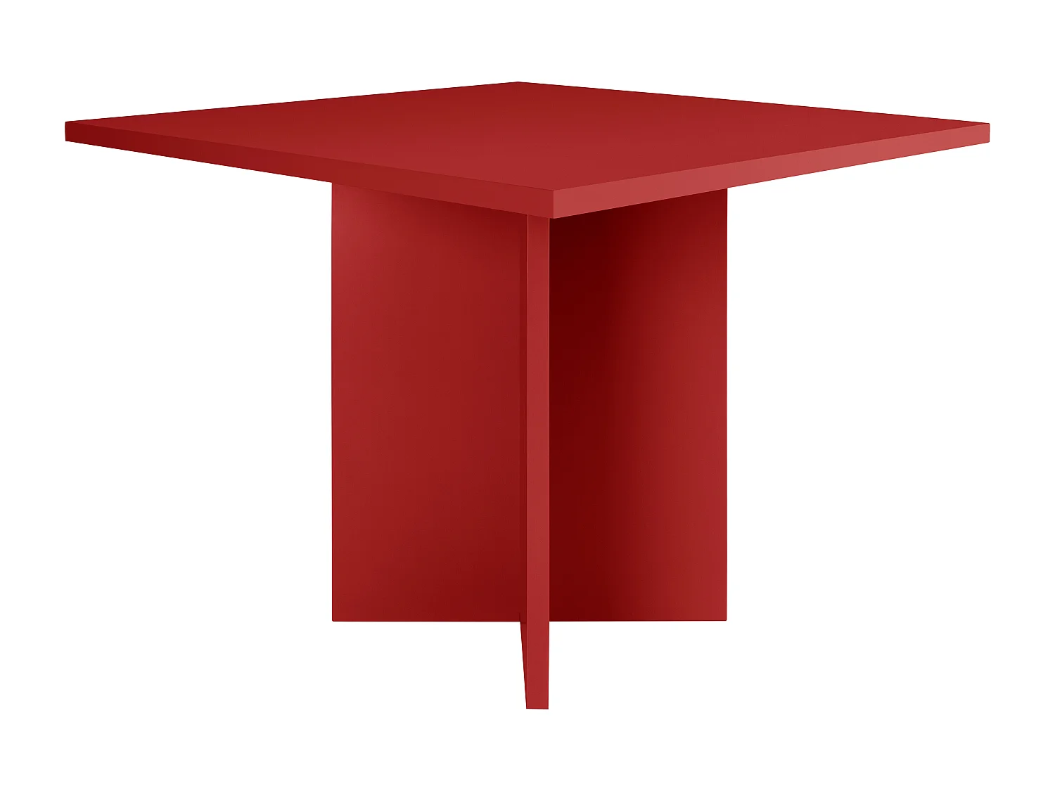 Table de salle à manger carrée panneau stratifiée 3cm Rouge Flamme 100