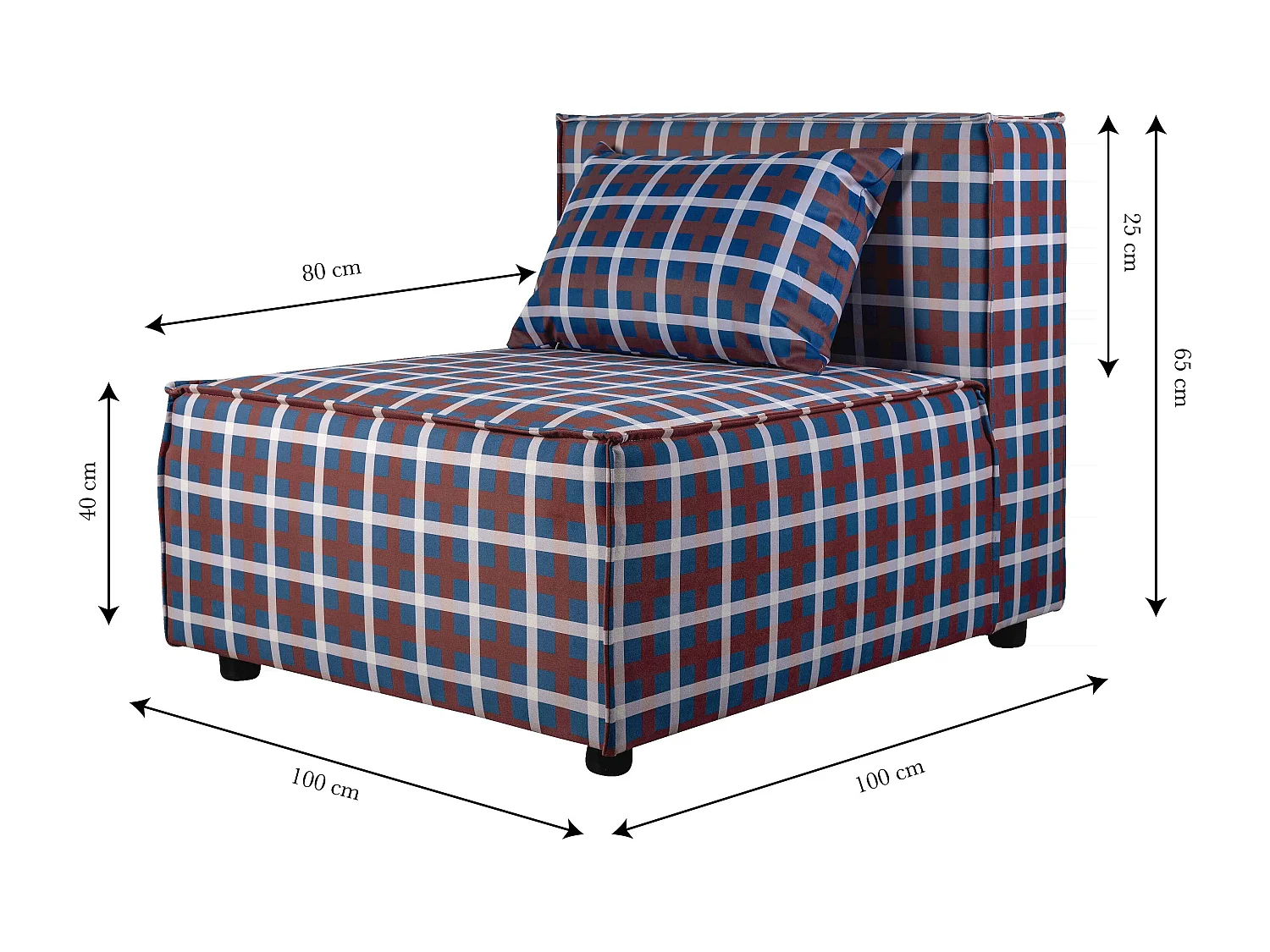 Sillon lounge de terciopelo HARPER