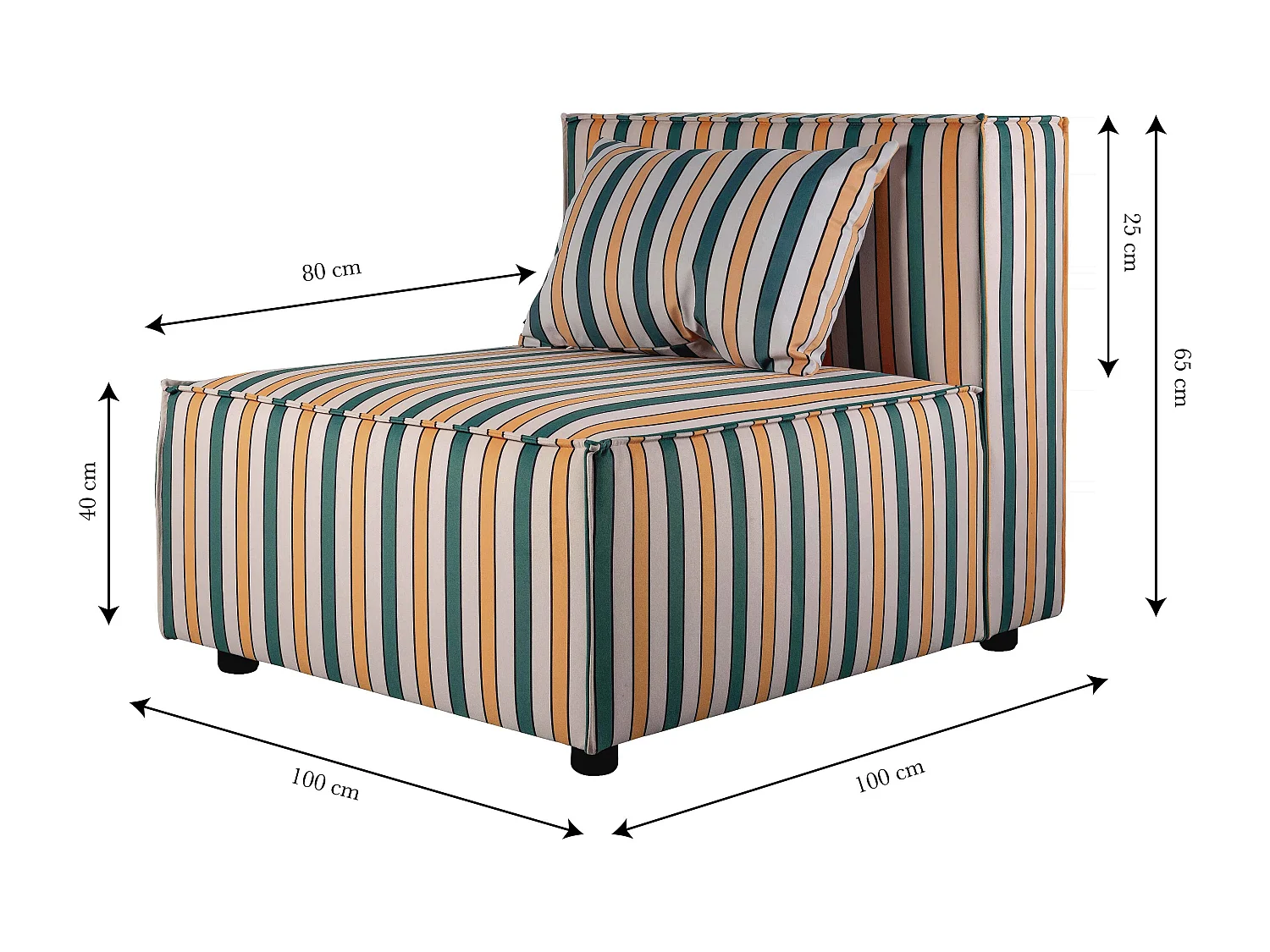 Sillon lounge de terciopelo HARPER
