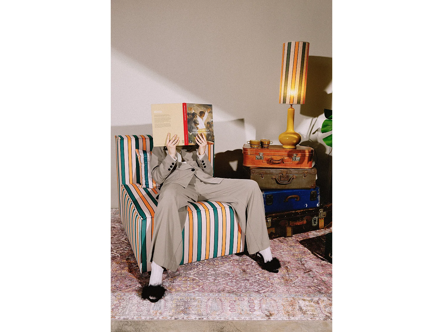 Sillon lounge de terciopelo HARPER