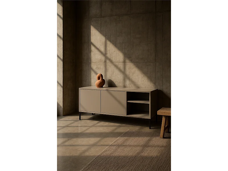 Mueble tv 113 cm taupe MIRKO