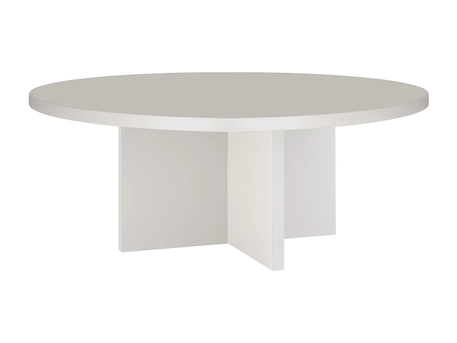 Runder Couchtisch, mit laminiertem 3 cm stark, Taupe, 100 cm