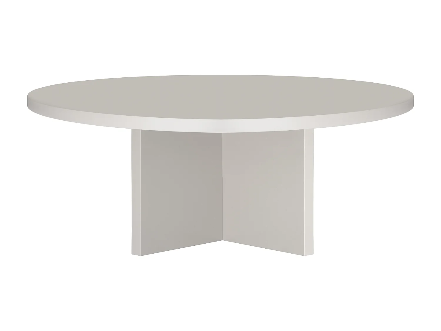 Runder Couchtisch, mit laminiertem 3 cm stark, Taupe, 100 cm