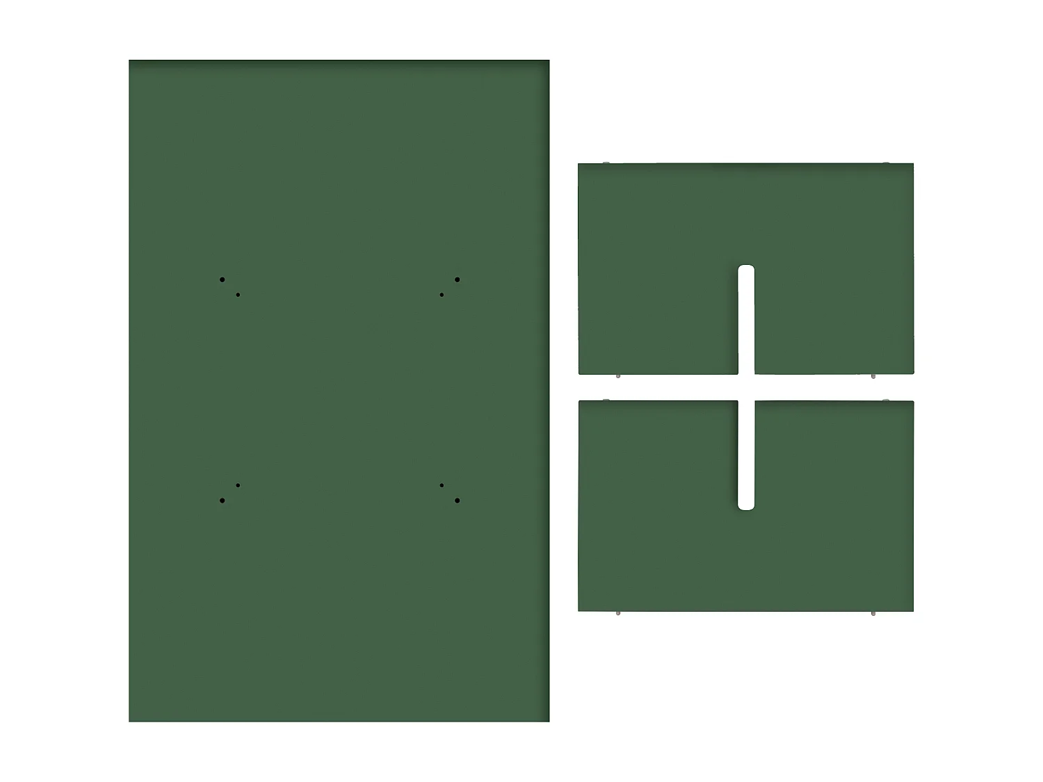 Mesa de centro tablero laminado de 3cm verde cedar 100x60cm- HECHO EN ESPAÑA